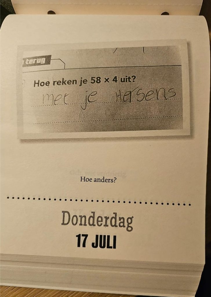 hoe reken je iets uit? met je hersens