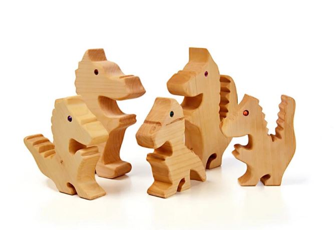 drakenfamilie Houten speelgoed voor jongens
