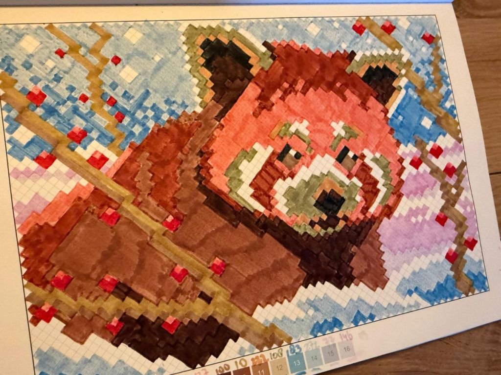 rode panda kleuren op nummer 8