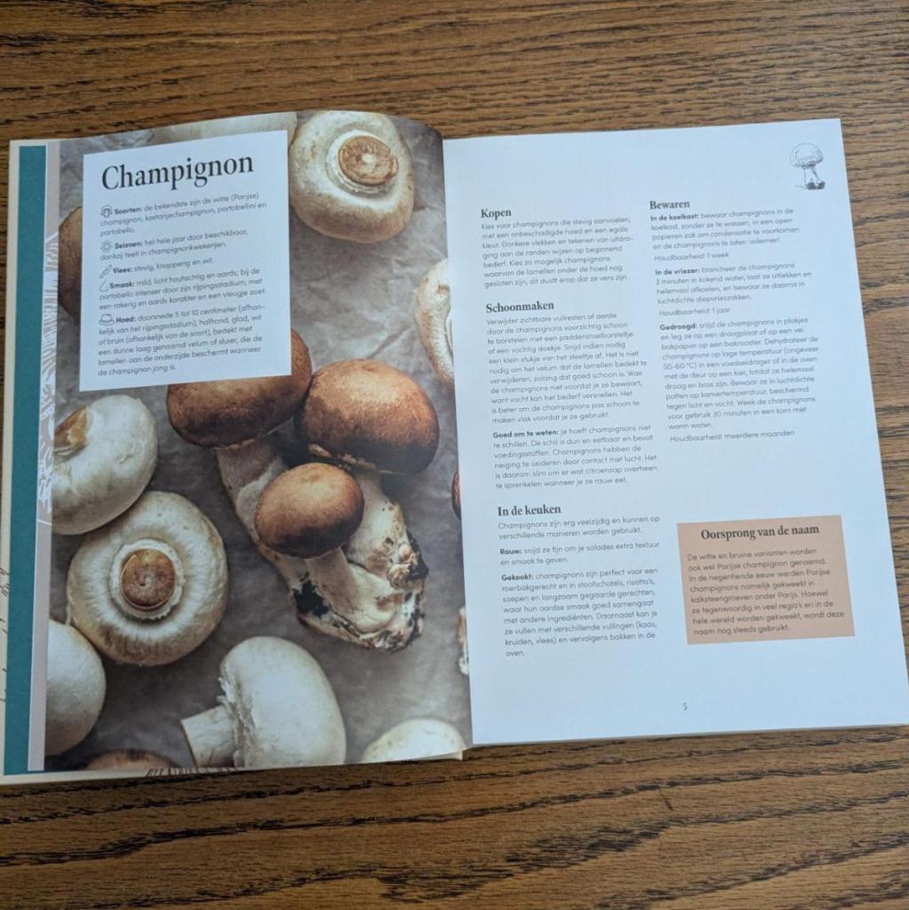 champignons uitleg per paddenstoel
