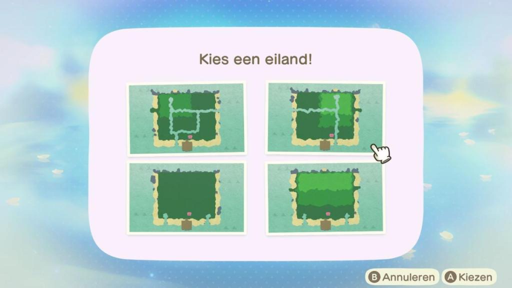 kies een eiland