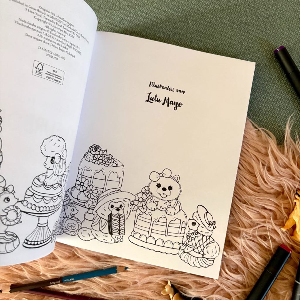Schattige puppy's kleurboek 
