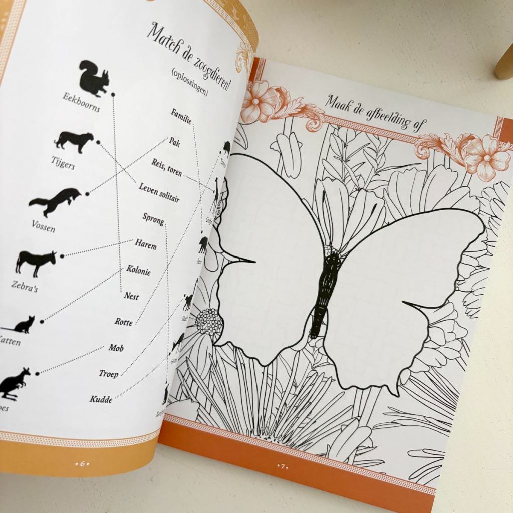 vlinder in boek