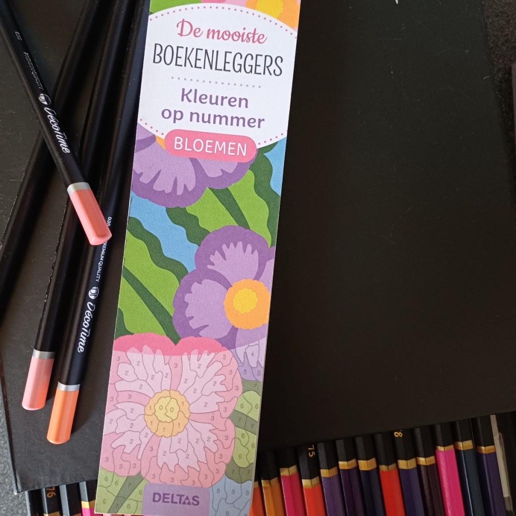kleuren op nummer boekenlegger