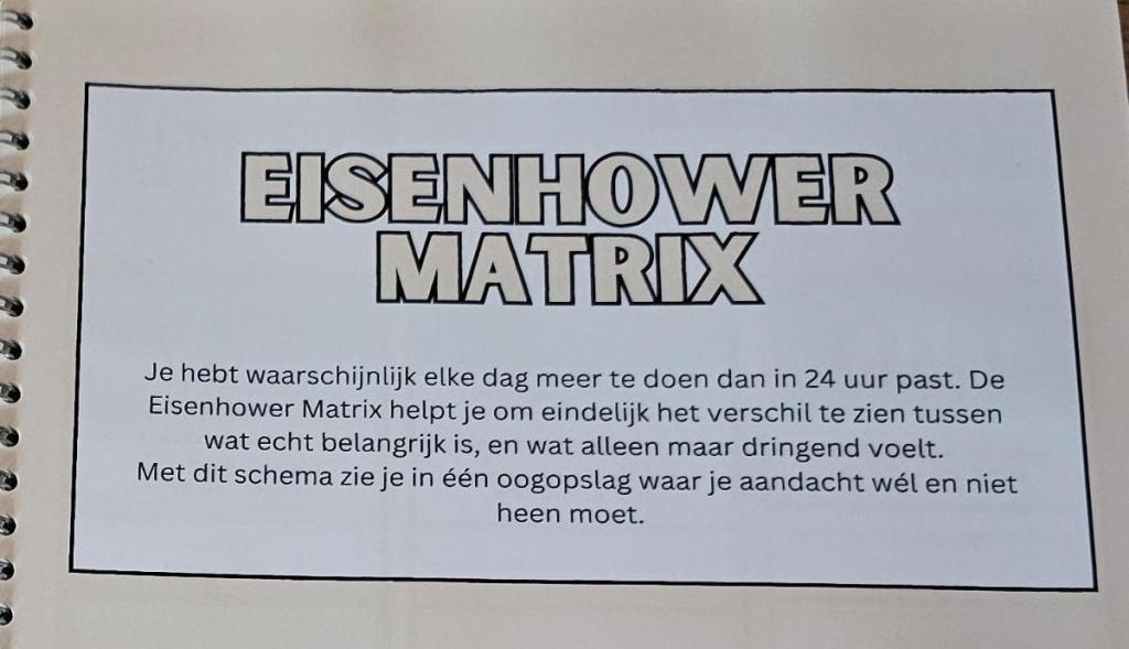 eisenhower matrix Studeren met ADHD