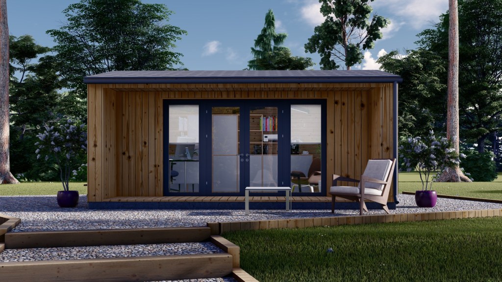 Werken in een tuinhuisje